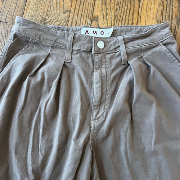 AMO sheryl trouser in coffee size 28 brown front pleats - Picture 9 of 12
